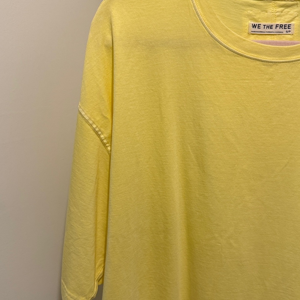 We The Free Yellow Crewneck T-Shirt - Picture 3 of 3